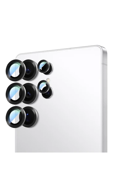 CaseWorld Galaxy S25 Ultra Uyumlu CaseWorld Alloy Serisi Oleofobik Anti Reflective Kamera Lens Koruyucu Gümüş ürün görseli 1