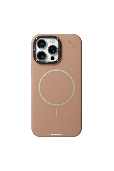 Youngkit iPhone 16 Pro Max Uyumlu Kılıf M-safe Şarj Özellikli Dynamag Serisi Kapak Gold ürün görseli 1