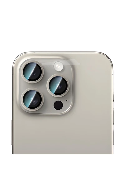 CaseWorld iPhone 16 Pro Uyumlu Alloy Serisi Oleofobik Anti Reflective Kamera Lens Koruyucu Gri ürün görseli 1