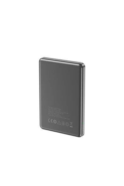 Lapas LP-PW003 Ultra İnce Hızlı Şarj Özellikli Wireless Powerbank 5000mAh 15W Gri ürün görseli 1