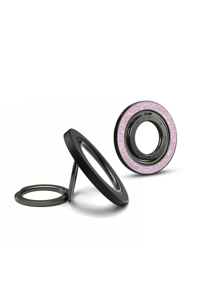 Youngkit Colorful Serisi Double Magnetik Ring Stand Telefon Tutucu Pembe ürün görseli 1