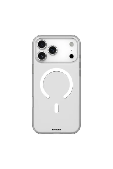 Youngkit iPhone 17 Pro Max Uyumlu Kılıf M-safe Şarj Özellikli Clear Serisi Kapak Şeffaf ürün görseli 1