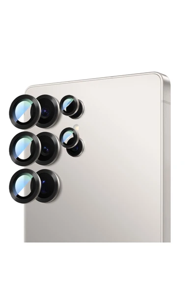 CaseWorld Galaxy S25 Ultra CaseWorld Alloy Serisi Oleofobik Anti Reflective Kamera Lens Koruyucu Titanyum ürün görseli 1