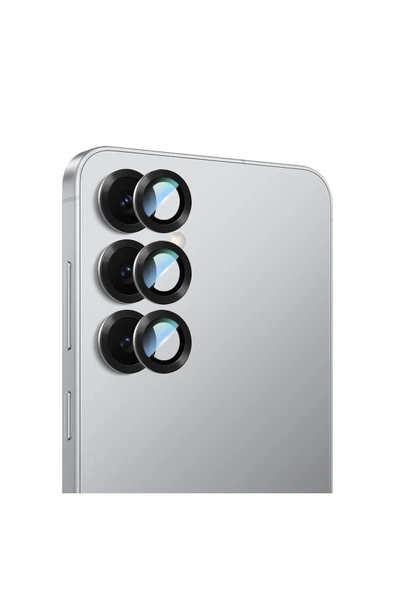 CaseWorld Galaxy S25 Uyumlu CaseWorld Alloy Serisi Oleofobik Anti Reflective Kamera Lens Koruyucu Gümüş ürün görseli 1