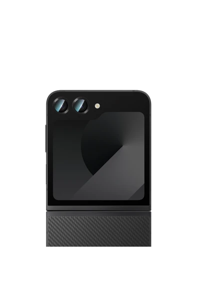 CaseWorld Galaxy Z Flip 6 Uyumlu Alloy Serisi Oleofobik Anti Reflective Kamera Lens Koruyucu Siyah ürün görseli 1