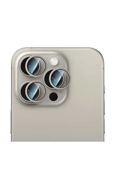 CaseWorld iPhone 14 Pro Max CaseWorld Alloy Serisi Oleofobik Anti Reflective Kamera Lens Koruyucu Gold ürün görseli 1