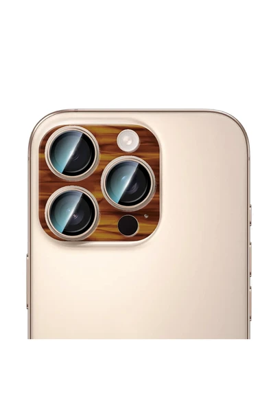 CaseWorld iPhone 16 Pro Uyumlu Crystal Color Serisi Full Kamera Lens Koruyucu Kahverengi ürün görseli 1
