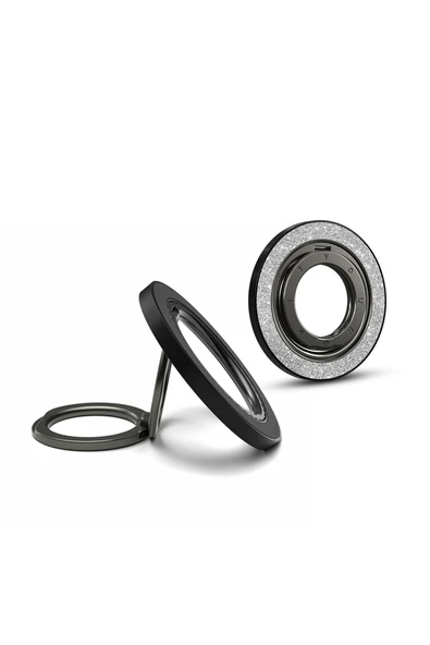 Youngkit Colorful Serisi Double Magnetik Ring Stand Telefon Tutucu Gümüş ürün görseli 1