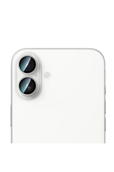 CaseWorld iPhone 16 Plus Uyumlu Alloy Two-Color Serisi Lens Koruyucu Gümüş ürün görseli 1