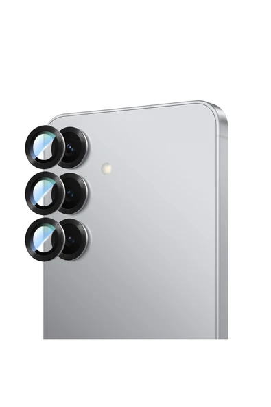 CaseWorld Galaxy S25 Plus Uyumlu CaseWorld Alloy Serisi Oleofobik Anti Reflective Kamera Lens Koruyucu Gümüş ürün görseli 1