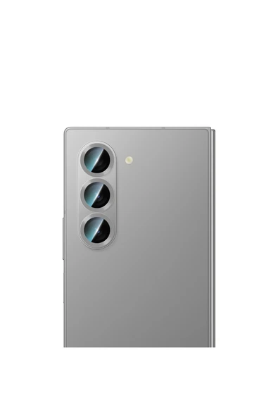 CaseWorld Galaxy Z Fold 6 Uyumlu Alloy Serisi Oleofobik Anti Reflective Kamera Lens Koruyucu Gümüş ürün görseli 1