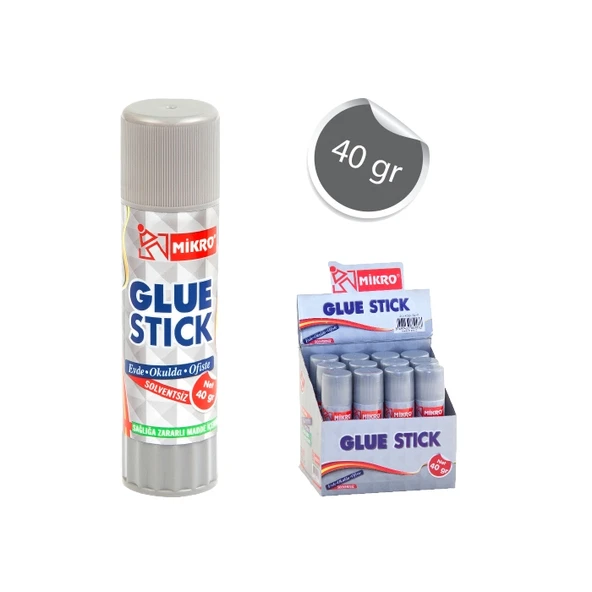 Mikro Gs-40 Stick Yapıştırıcı Solventsiz 40 Gram (12 Li Kutu) ürün görseli 1