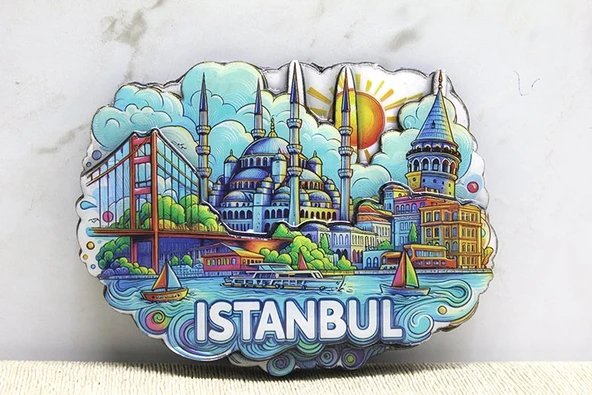 Ahşap İstanbul Temalı Magnet - Model 11 ürün görseli 1