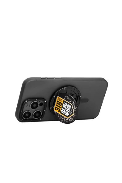 Youngkit Telefon ve Tabletler için Magnetik Stand Siyah - Turuncu - Resim 2