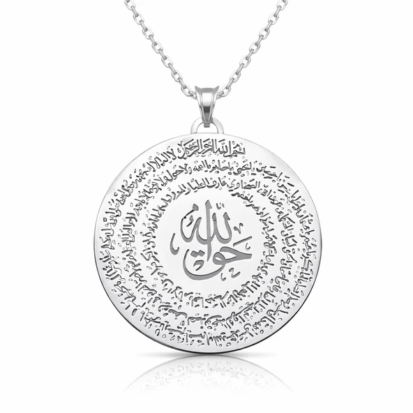 Gümüş El Hakkanî Mührü Bayan Kolye - Resim 8
