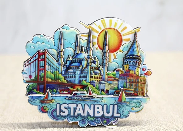 Ahşap İstanbul Temalı Magnet - Model 4 ürün görseli 1