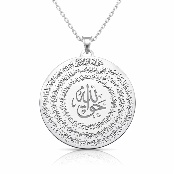 Gümüş El Hakkanî Mührü Bayan Kolye - Resim 5