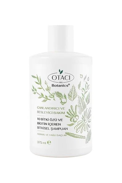 Otacı Botanics+ 10 Bitki Özü Canlandırıcı ve Besleyici 375 ml Biotin Şampuan ürün görseli 1