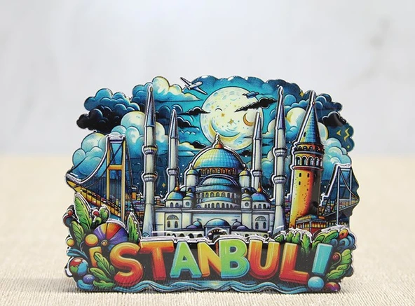 Ahşap İstanbul Temalı Magnet - Model 2 ürün görseli 1