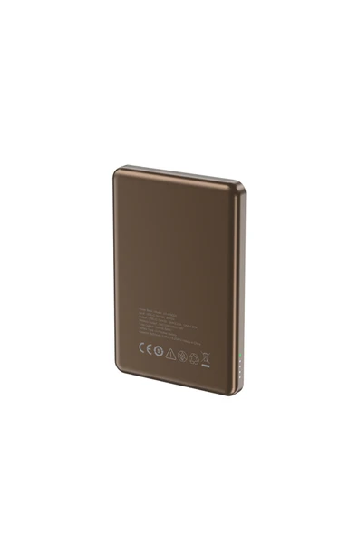 Lapas LP-PW003 Ultra İnce Hızlı Şarj Özellikli Wireless Powerbank 5000mAh 15W Gold ürün görseli 1