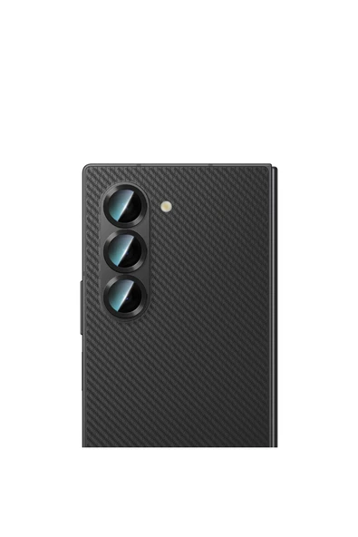 CaseWorld Galaxy Z Fold 6 Uyumlu Alloy Serisi Oleofobik Anti Reflective Kamera Lens Koruyucu Siyah ürün görseli 1