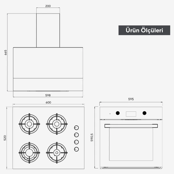 Kumtel Digital Plus 15 Programlı Ankastre Set - Siyah - Resim 6