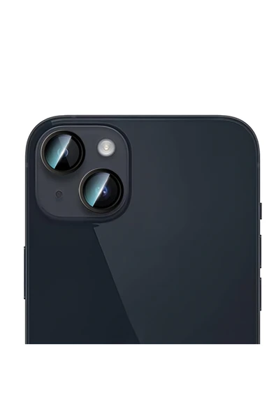 CaseWorld iPhone 14 Plus Uyumlu Alloy Serisi Oleofobik Anti Reflective Kamera Lens Koruyucu Siyah ürün görseli 1