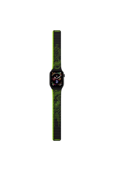 Youngkit Watch 38mm Uyumlu Kordon Youngkit Technology Magnetik Tak Çıkar Silikon Strap Kayış Yeşil ürün görseli 1