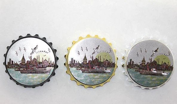 İstanbul Temalı Gazoz Kapağı Magnet - Model 1 ürün görseli 1