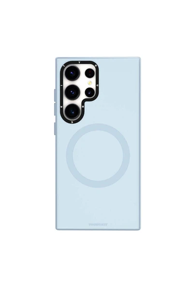 Youngkit Galaxy S24 Ultra Kılıf Magsafe Destekli Çizilmeye Ve Aşınmaya Dayanıklı Velvet Serisi Mavi ürün görseli 1