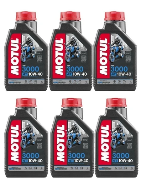 Motul 3000 10w40 4t Mineral Motosiklet Motor Yağı 12 Adet ürün görseli 1