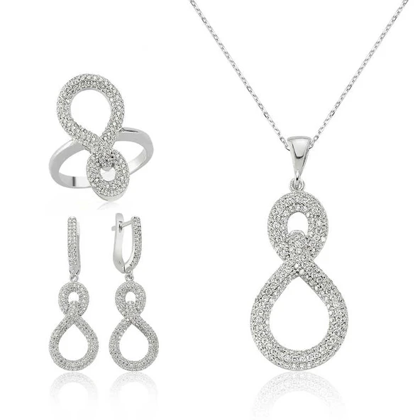Gümüş Sonsuzluk Bayan Set ST2610041 ürün görseli 1