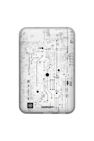 Youngkit Tech Serisi Hızlı Şarj Özellikli Wireless Powerbank 15W 5000mAh Beyaz ürün görseli 1