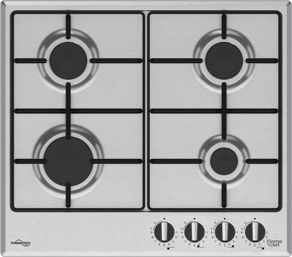 Tommatech TAO6006IM Ankastre Gazlı Ocak 60 Cm Inox Metal ürün görseli 1