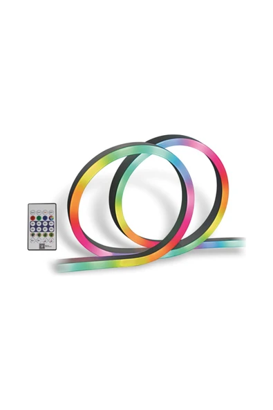 Cata CT-4567 Pixel Neon LED Set 5 Metre RGB Kumandalı Esnek Şerit Işık İç & Dış Mekan Dekoratif Aydı ürün görseli 1