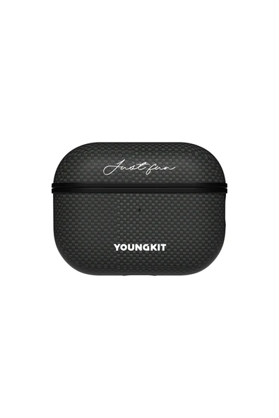 Youngkit Airpods Pro 2.Nesil Kılıf Magsafe Uyumlu Aramid Fiber Youngkit 1500D Kevlar Extreme Wing Seri Siyah ürün görseli 1