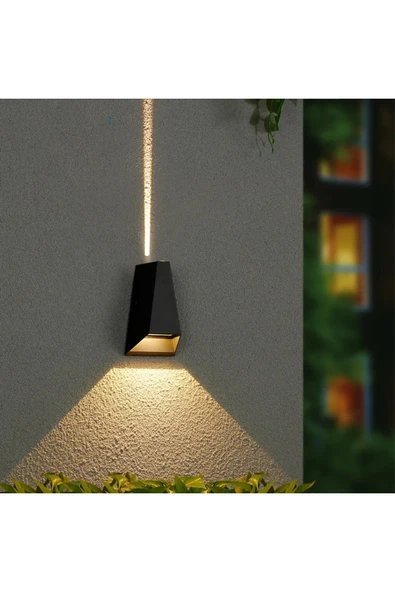 Cata 6 W Malta İki Yönlü Led Duvar Aplik - Gün Işığı (3000K) - Siyah - IP54 - CT-7063 ürün görseli 1
