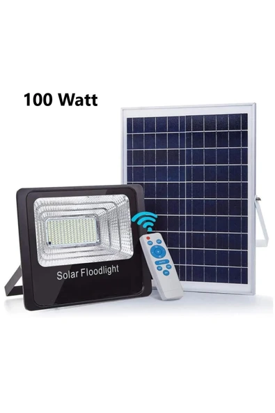 Cata CT-4648 100W Kumandalı Güneş Enerjili Solar Led Projektör Beyaz Işık (6500K) ürün görseli 1