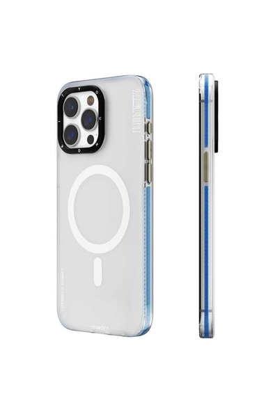 Youngkit iPhone 15 Pro Max Kılıf Magsafe Şarj Özellikli Youngkit Jiansha Serisi Kapak Mavi ürün görseli 1
