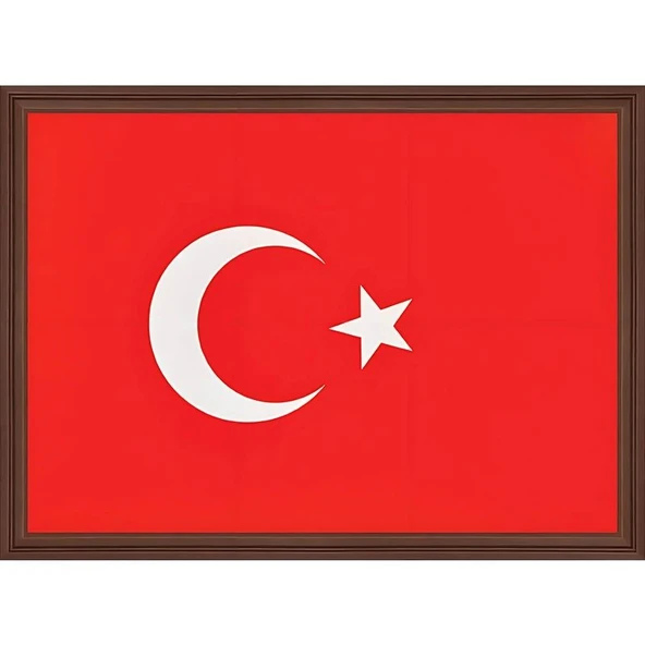 TÜRK BAYRAĞI (MDF Çerçeve) - 30x45cm ürün görseli 1