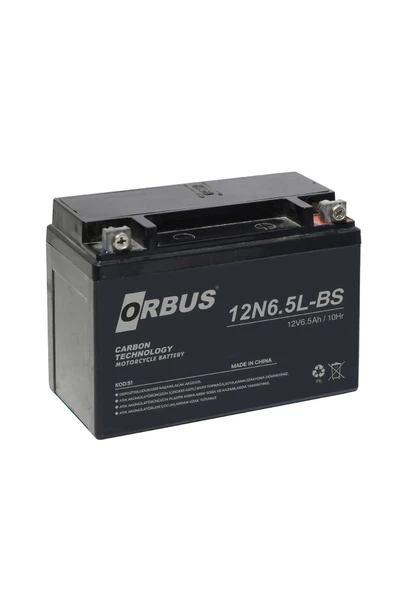 ORBUS 12N6.5L-BS MOTOSİKLET AKÜSÜ ürün görseli 1