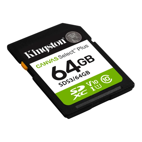 KINGSTON 64GB SDXC Kart Canvas Select Plus SDS3/64GB - Resim 2