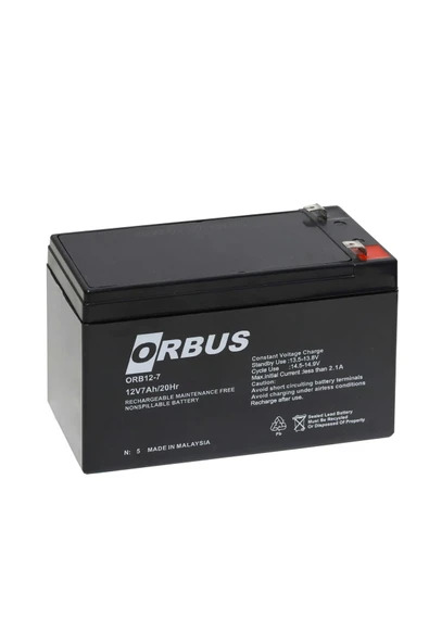 ORBUS 12V 7AH KURU TİP AKÜ ürün görseli 1