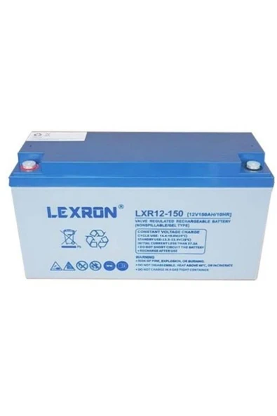 Lexron 12V 160AH DEEP CYCLE SOLAR JEL AKÜ - Resim 2