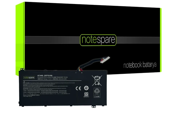 Acer ile Uyumlu Aspire KT.0030G.001, KT.0030G.013, NX.G6TEY.002 Notebook Batarya Pil ürün görseli 1