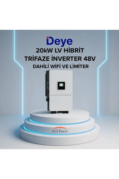 DEYE 20KW ON-GRİD TRİFAZE HİBRİT 48V İNVERTER ürün görseli 1