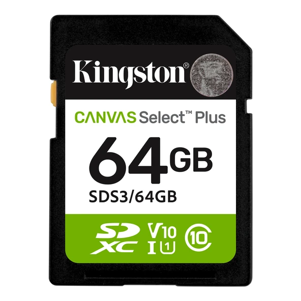 KINGSTON 64GB SDXC Kart Canvas Select Plus SDS3/64GB - Resim 3