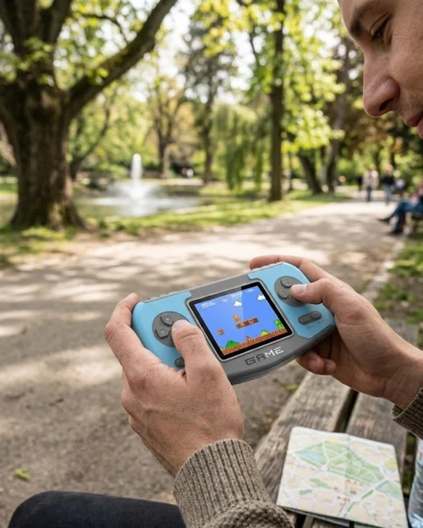 Taşınabilir Klasik Oyun Konsolu TV Bağlantılı Dahili Oyunlu Şarjlı Game Console ürün görseli 1