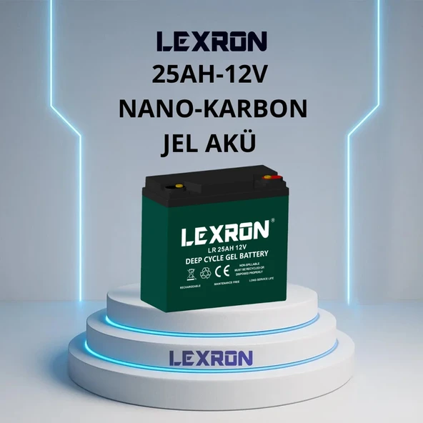 Lexron 12V 24AH DEEP CYCLE JEL AKÜ ürün görseli 1