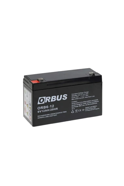 ORBUS 6V 12AH KURU TİP AKÜ ürün görseli 1
